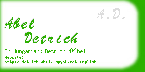 abel detrich business card